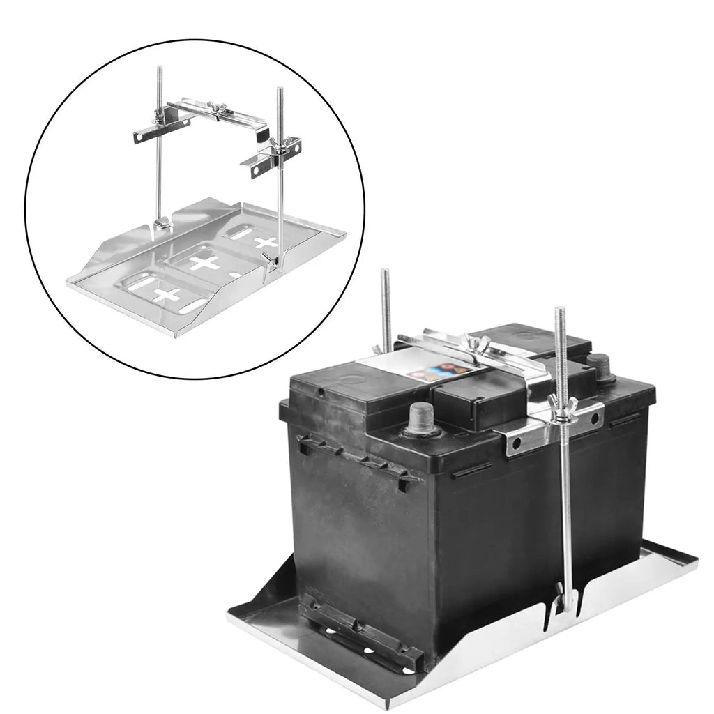Generic Car Battery Tray Bracket High Performance Car Accessory Practical Battery Hold Down Tray - Automotive LED Light