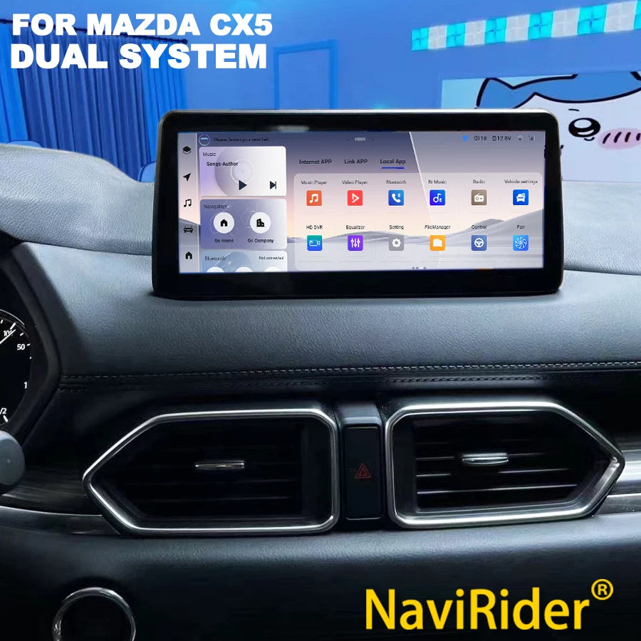 10.25" Android 14 Screen For Mazda CX5 CX-5 CX 5 2017-2019 Car Radio Carplay Multimedia Vi