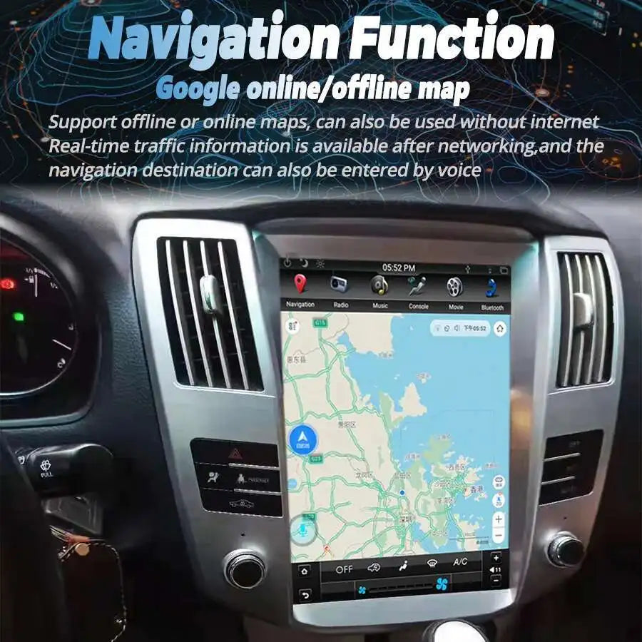 12.1inch For Lexus RX300 RX330 RX350 RX400 For Toyota Harrier Android Screen GPS Car Radio