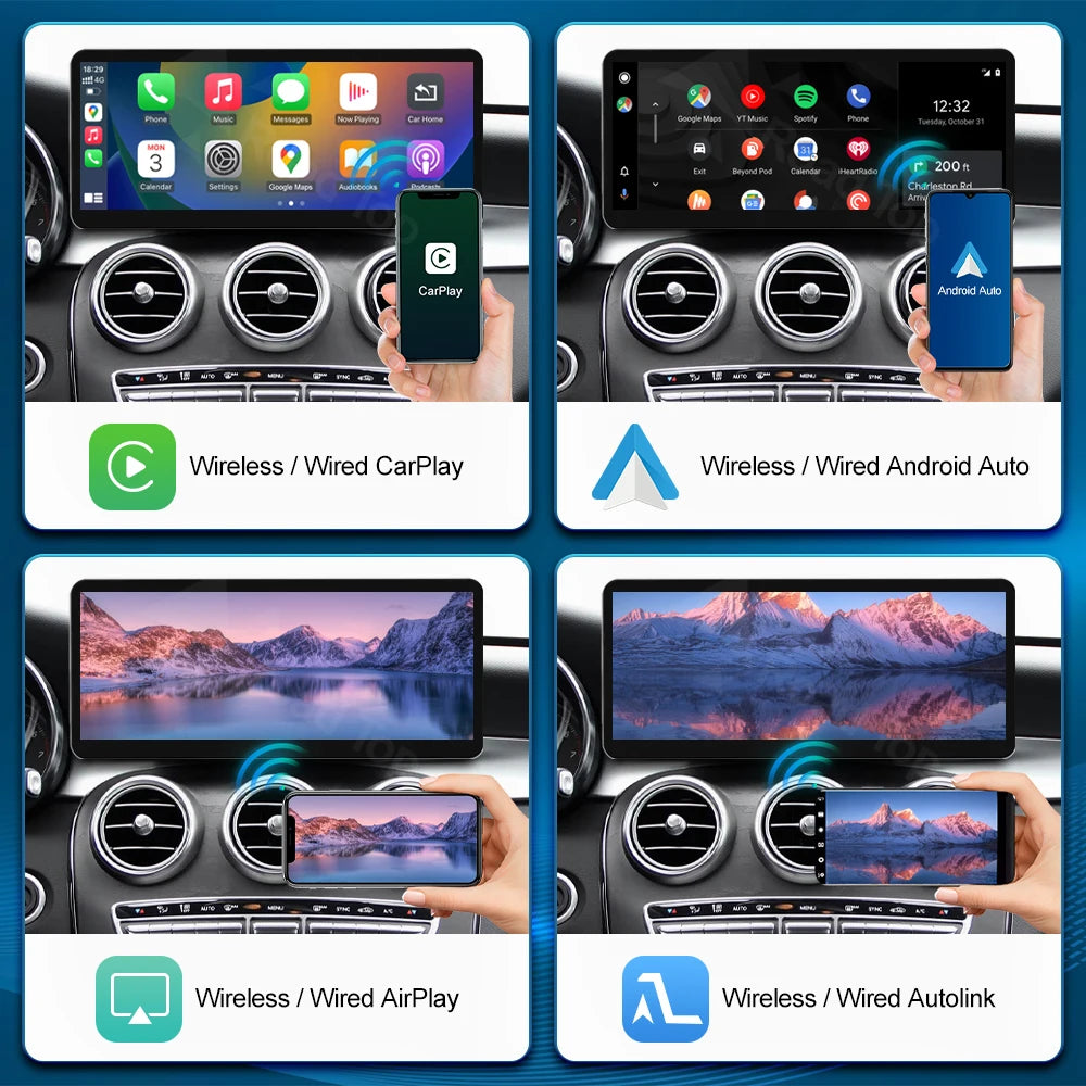 12.3'' Wireless CarPlay Android Auto Multimedia Screen For Mercedes Benz GLA CLA GLC A B C | AUTOKITSHOP