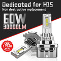 H15 All-Metal Car Headlight Bulb 60w High Beam Day Driving Running Light Car Light Auto La
