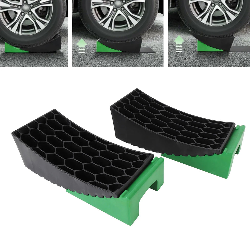 6Pcs Curved Leveling Block 35000lb Load Capacity Portable RV Curved Leveler with Anti Slip Pads  - Automotive LED Light