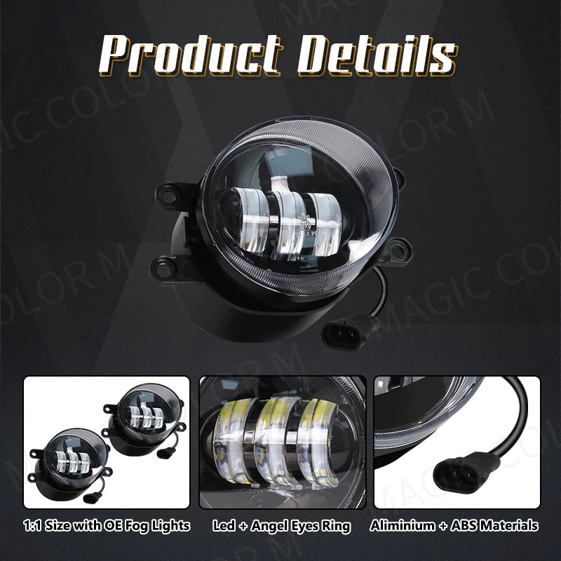 LED Fog Light For Toyota Corolla Camry Yaris RAV4 Prius CHR Hilux Lexus DRL Daytime Runnin | AUTOKITSHOP