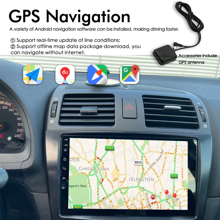 Big Screen AI Voice Android 14 Car Video Player Radio Upgrade for Toyota Avensis 2008 - 20