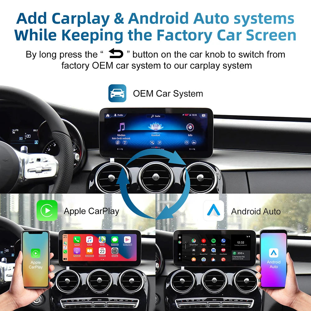 ANYFAR Wireless Carplay Android Auto Interface For Mercedes Benz E Class W213 2017-2021 NT | AUTOKITSHOP