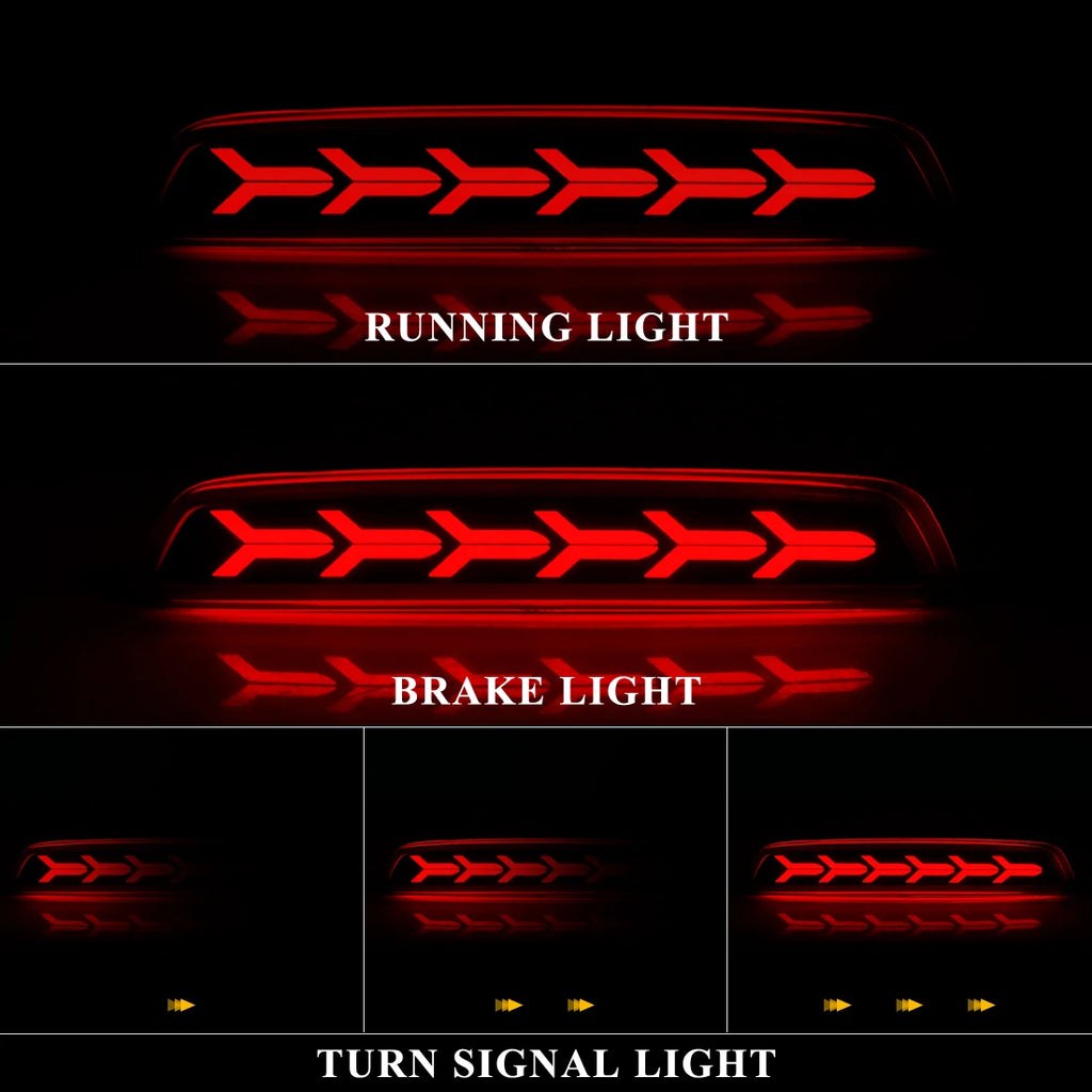 LED Rear Bumper Reflector Lights For Chevrolet Chevy Trax 2012 2013 2014 Brake Warning Dyn | AUTOKITSHOP