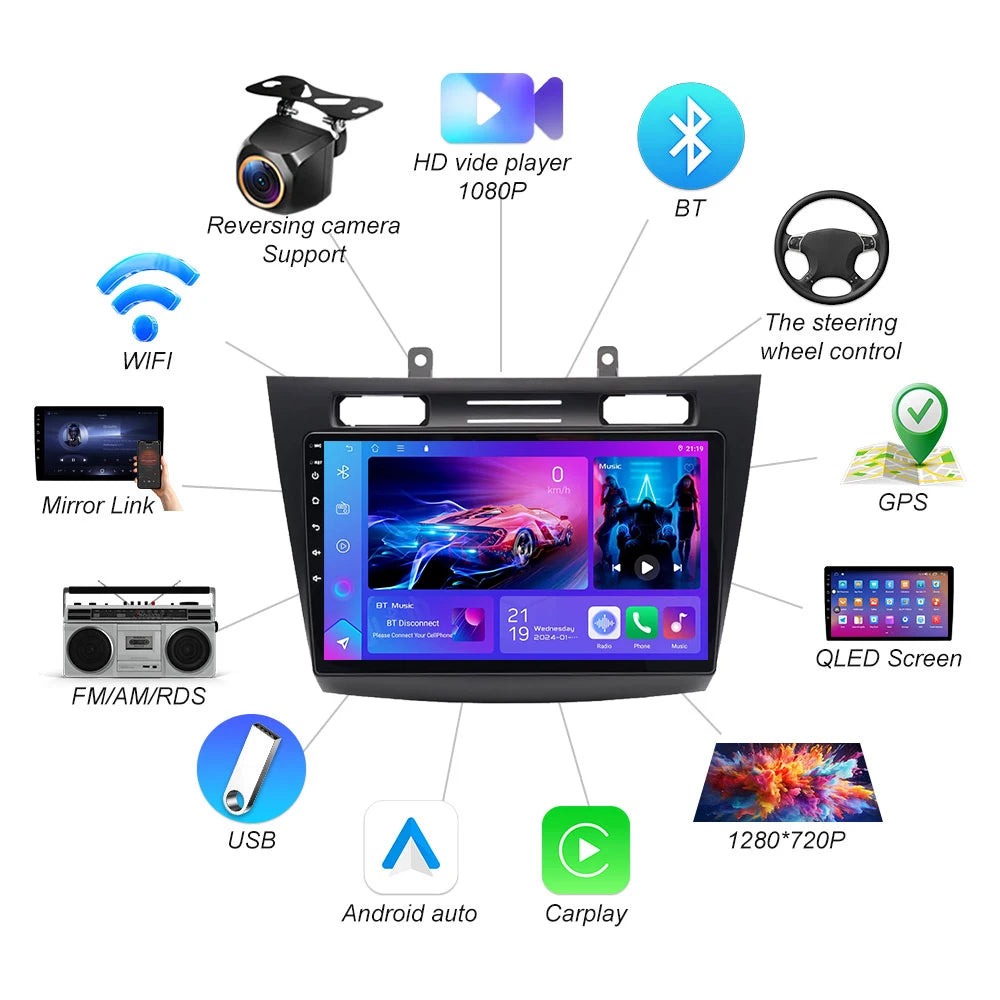 Android 16 For Ford Transit Tourneo Connect 2005-2014 Radio Bluetooth Navigation Gps Multi | AUTOKITSHOP