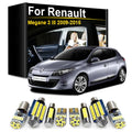 LED Interior Light Kit for Renault Megane 3 III MK3 Hatchback Estate Grandtour Coupe 2008-2015 - Canbus Dome Map Door...