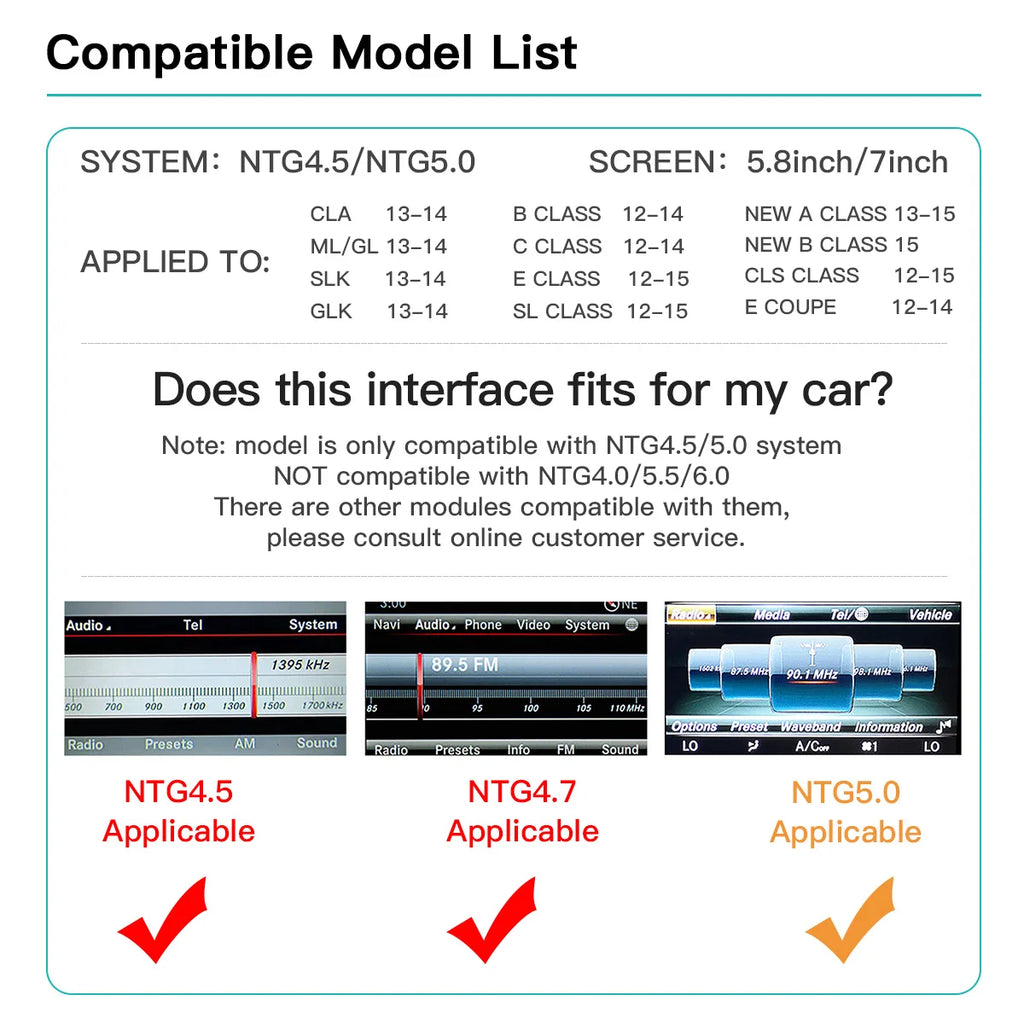 Wireless CarPlay for Mercedes Benz CLS W218 2011-2015 NTG4.5/4.7 Con Android Auto Mirror L | AUTOKITSHOP