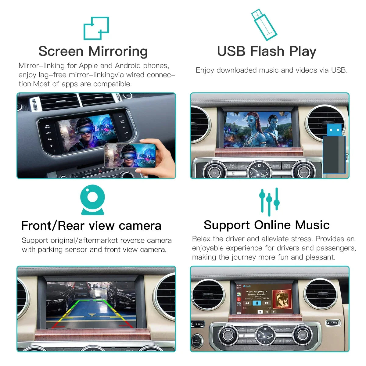 AUTOABC Wireless Carplay Android Auto for Land Rover Jaguar Bosch Discovery 4 Aurora Freel | AUTOKITSHOP