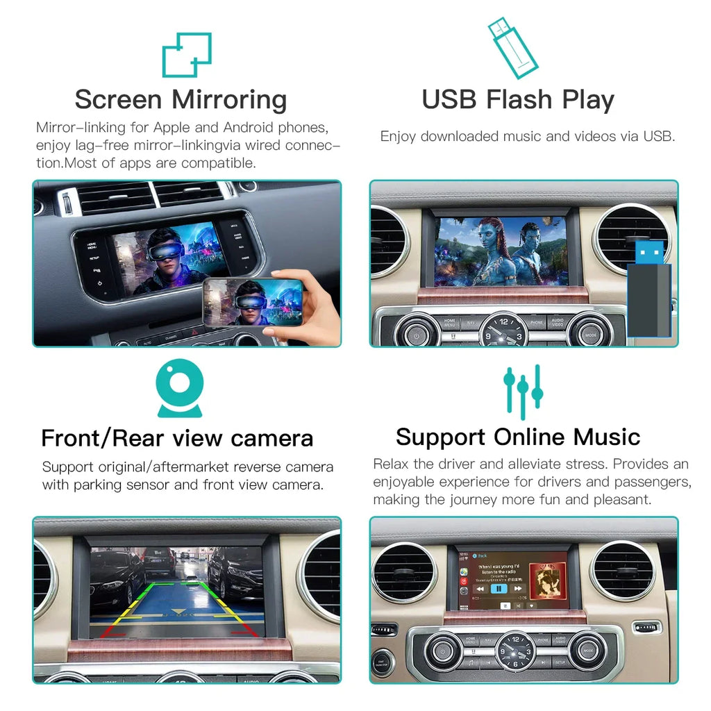 AUTOABC Wireless Carplay Android Auto Fits For Land Rover Jaguar Bosch Discovery 4 Evoque  | AUTOKITSHOP