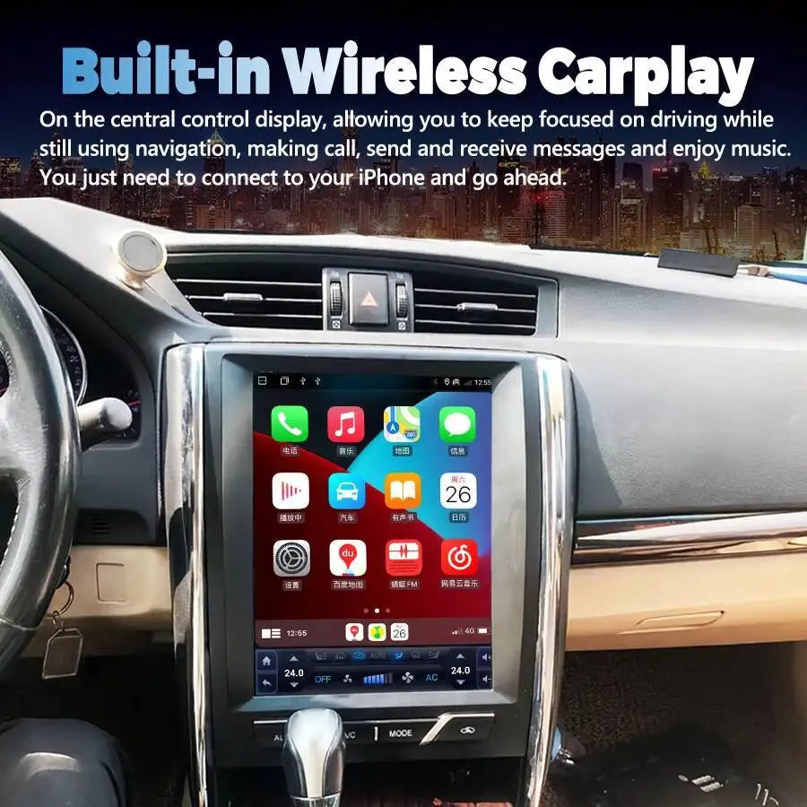 12.1inch 1024*768P 4G BT Car Multimedia Video Player Stereo For TOYOTA REIZ 2012-2025 Andr
