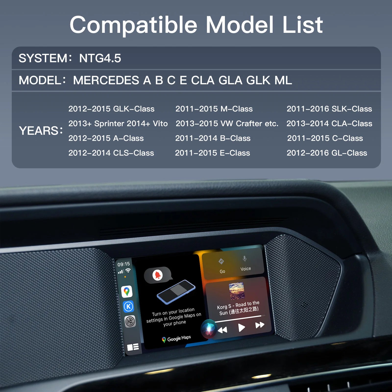 CARABC Wireless Carplay Android Auto Navigation Becker Module For Mercedes Benz A B C E CL