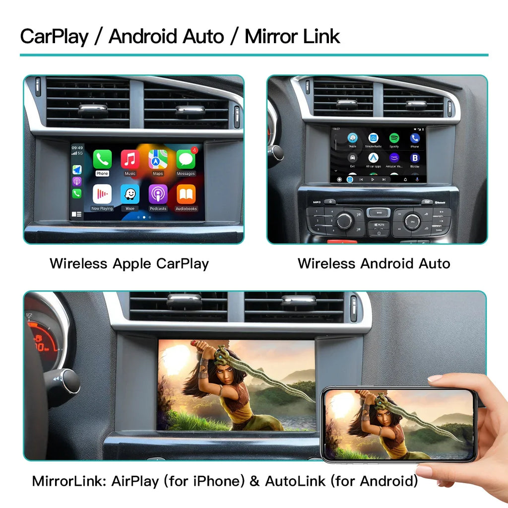 Wireless Carplay and Android Auto module for Peugeot SMEG 208 308 508 3008 C4 DS3 DS4 DS5