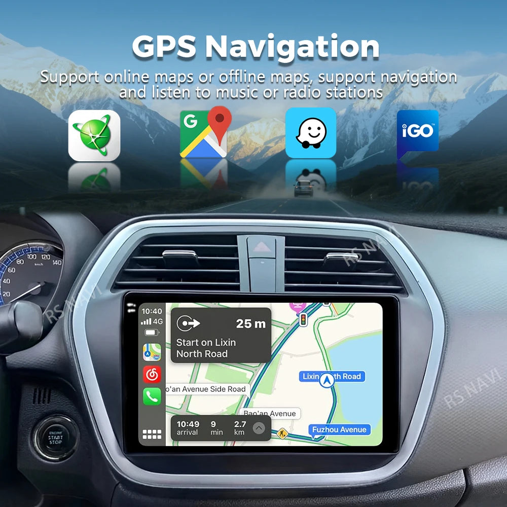 Android 16 Carplay Auto WIFI+4G Car Radio For Suzuki SX4-CROSS 2014-2017 Multimedia Video