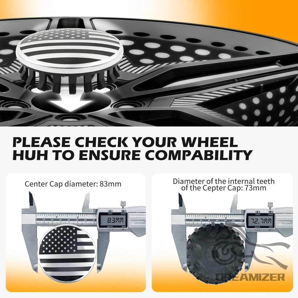 4pcs 83mm Automobile Parts Hubcap Car Wheel Hub Center Cover For Chevrolet Pickup Truck GMC Recr - Automotive LED Light