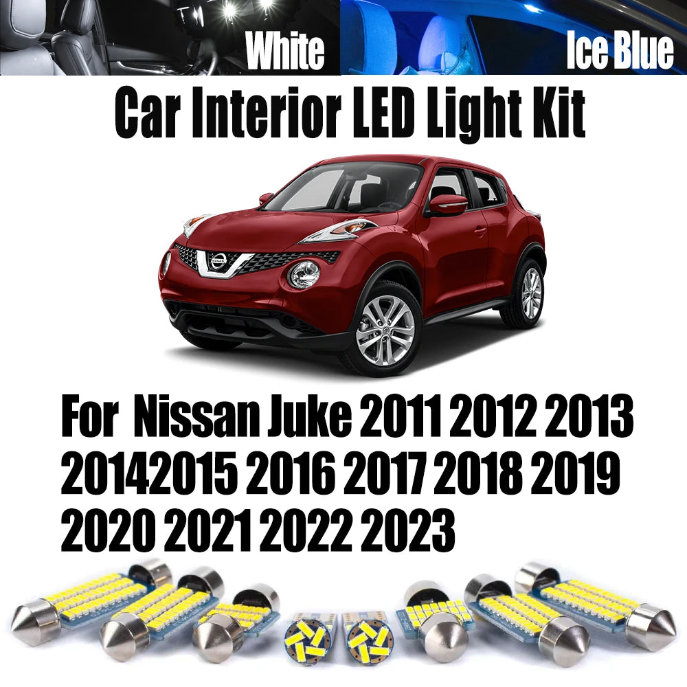 LED Interior Light Kit for Nissan Juke 2011- 2017 - Canbus Dome Map Door Trunk Bulbs | AUTOKITSHOP