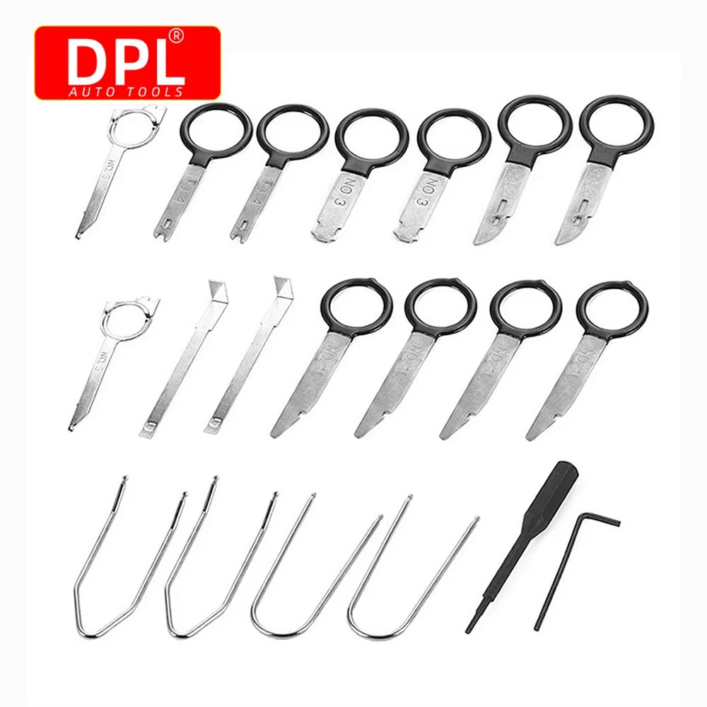 20 pcs Vehicle Radio Removal Tools Door Panel Removal Realese Stereo Headunit Audio Keys Navigat - Automotive LED Light