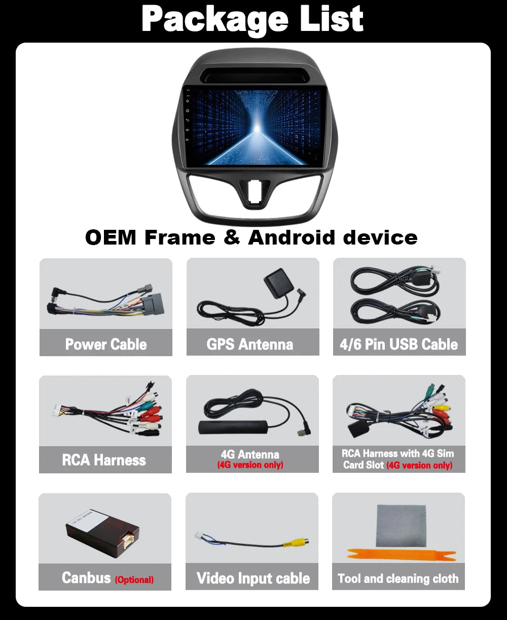 9“ For Chevrolet Spark Beat 2015 - 2018 Android 15 Multimedia Player Navigation Wireless C