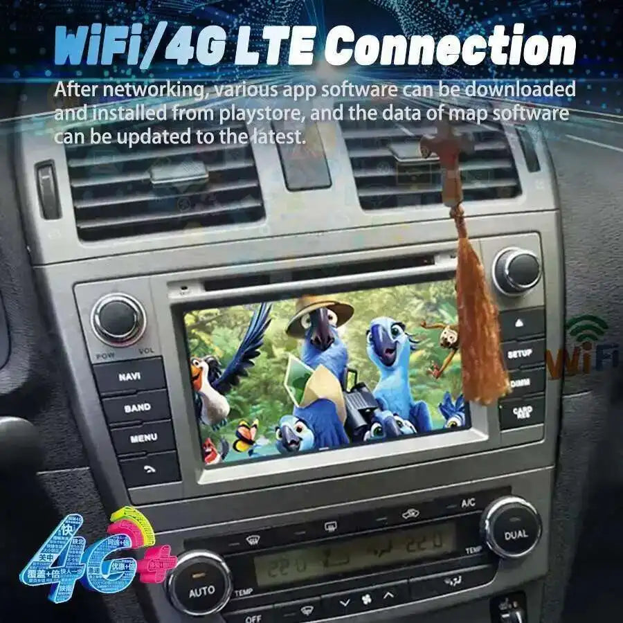 Multimedia Video Player 7inch AI Voice CarPlay Android 15 Car Radio Stereo For Toyota Aven