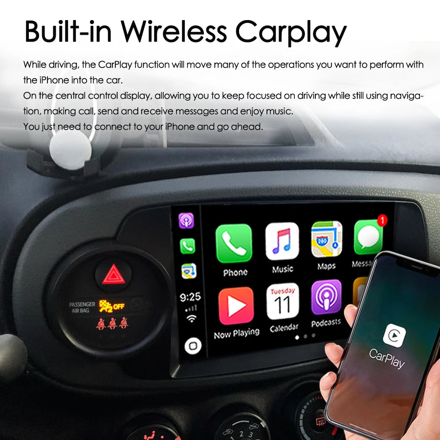 Android 15 Control Screen For Toyota Yaris 2012-2017 Car Radio Multimedia Video Player Ste