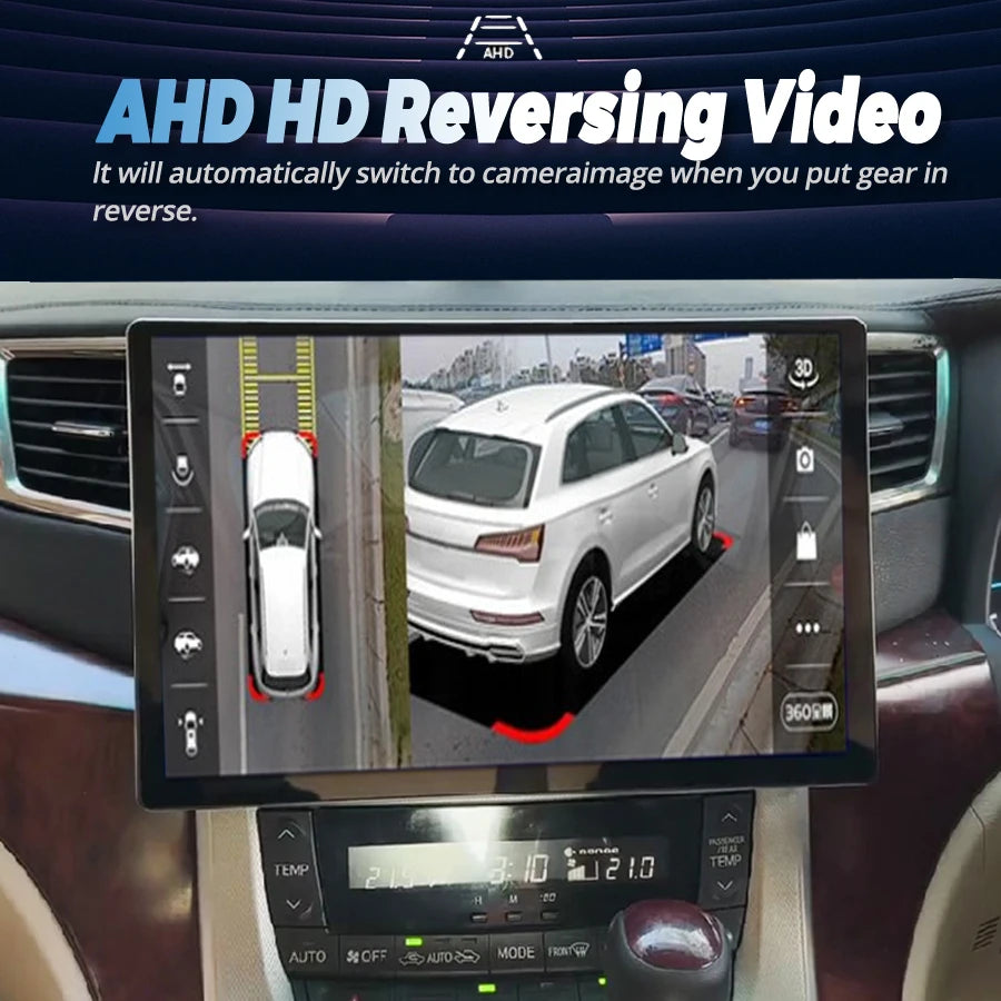 12+256GB 13.3inch Android 14 Screen For Toyota Alphard 20 Series Vellfire A20 2008-2014 Ca