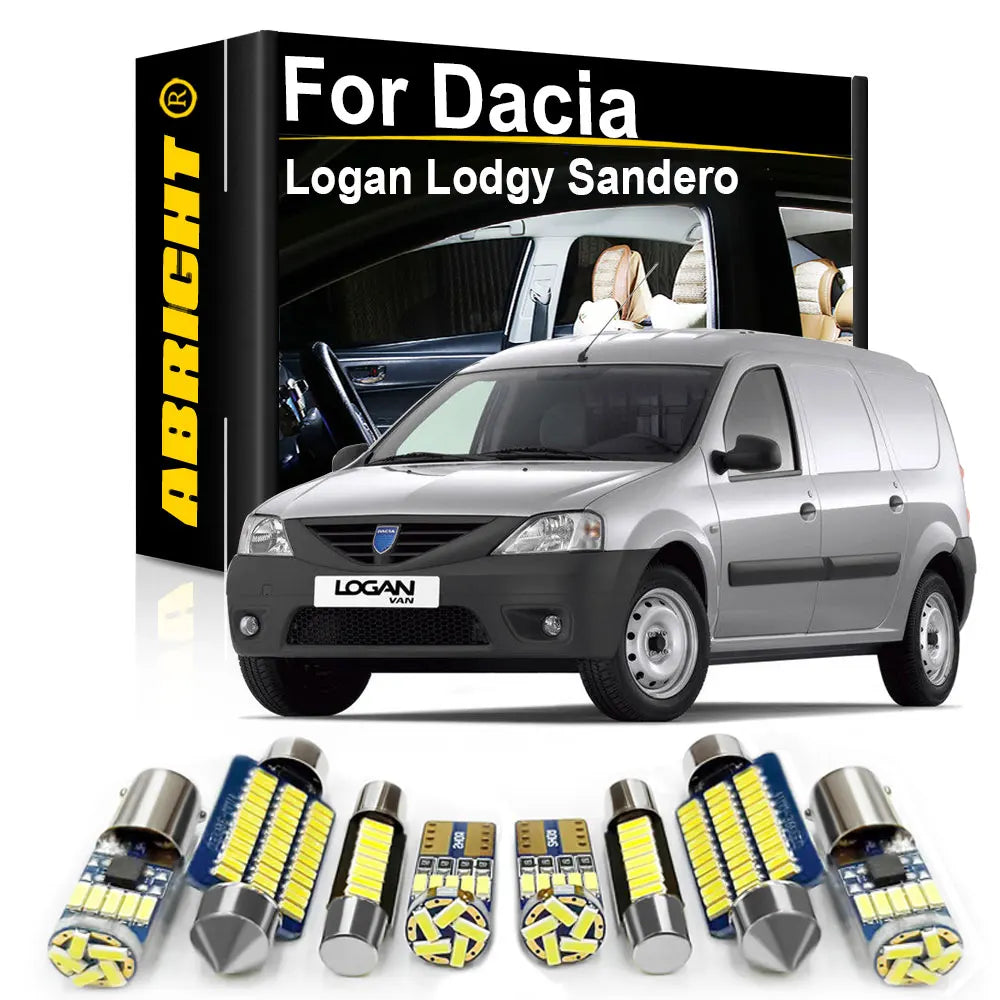 LED Interior Light Kit for Dacia Logan MCV 1 2 Lodgy Sandero - Canbus Error-Free Bulbs | AUTOKITSHOP