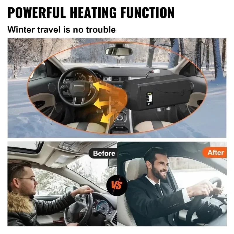 Easy Install 5KW 12V 24V Car Diesel Air Parking Heater Low Noise Full Heater Kit for Truck RV Bu - Automotive LED Light