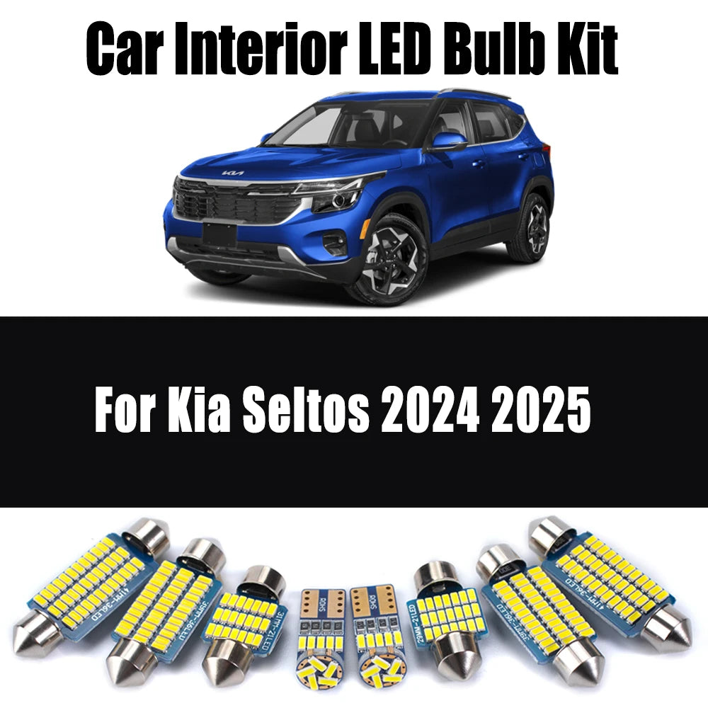 12-Piece LED Interior Light Kit for Kia Seltos - Canbus Error-Free Bulbs | AUTOKITSHOP