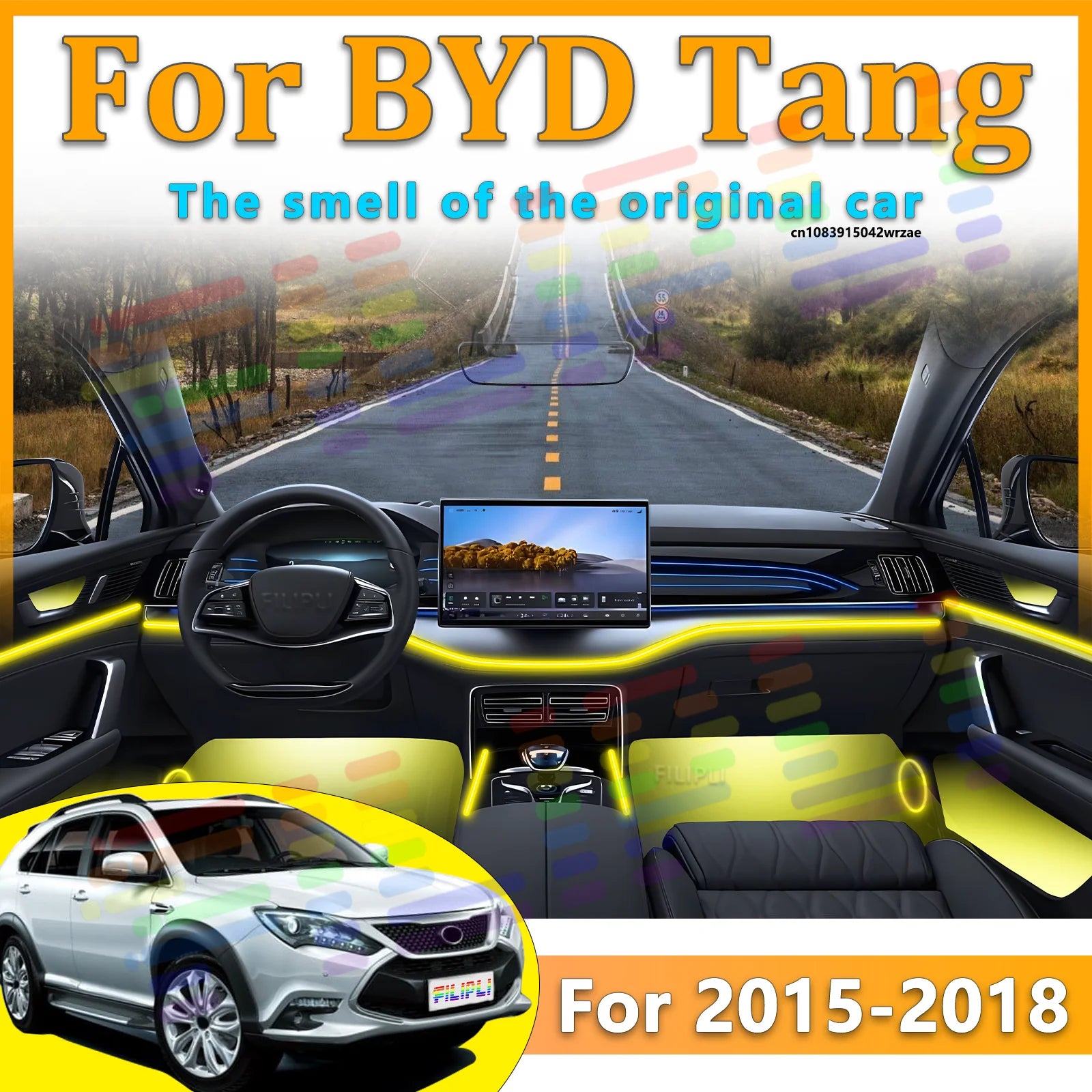 64 RGB - Neon Strip - for BYD 2015-2018 - App Control - Car Interior Lighting | AUTOKITSHOP