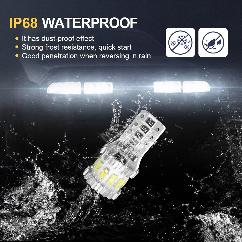 roadsun 2pcs 360° CANBUS W5W T10 168 3014 Parking Lights LED Bulbs Car Interior Reverse 60