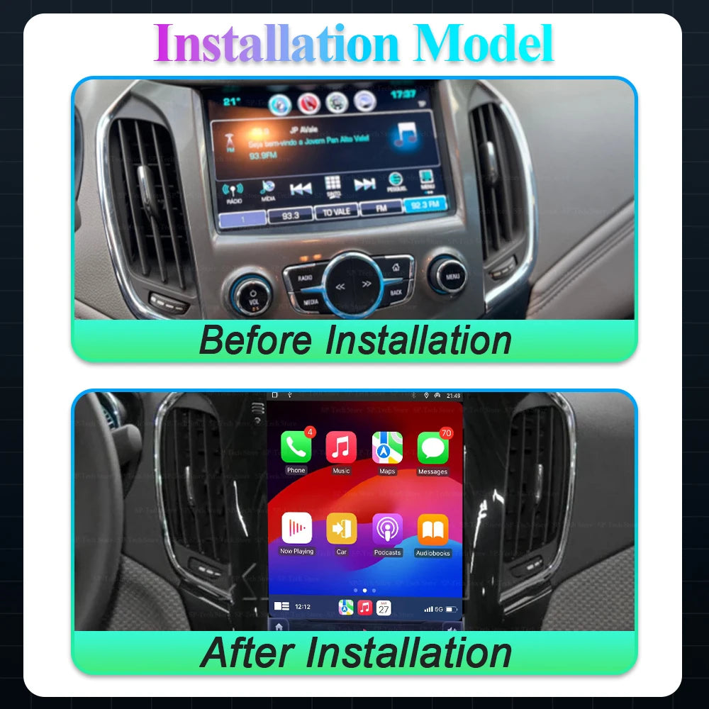 Car Radio 9.7" Android 16 For Chevrolet Cruze 2015 2016 2017 2018 Carplay Gps Navigation M | AUTOKITSHOP