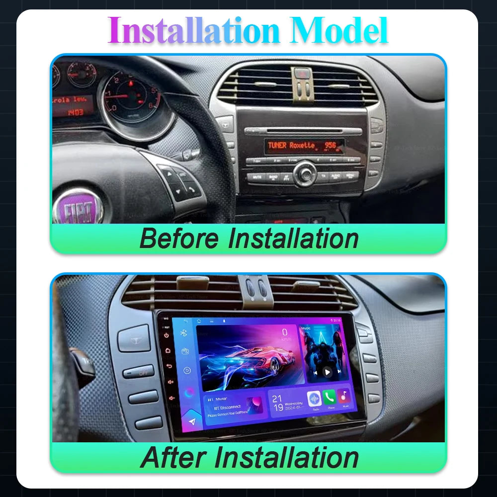 Android 16 For Fiat Bravo 198 2 Ii 2007 -2014 Car Radio Multimedia Video Player Stereo Hea | AUTOKITSHOP