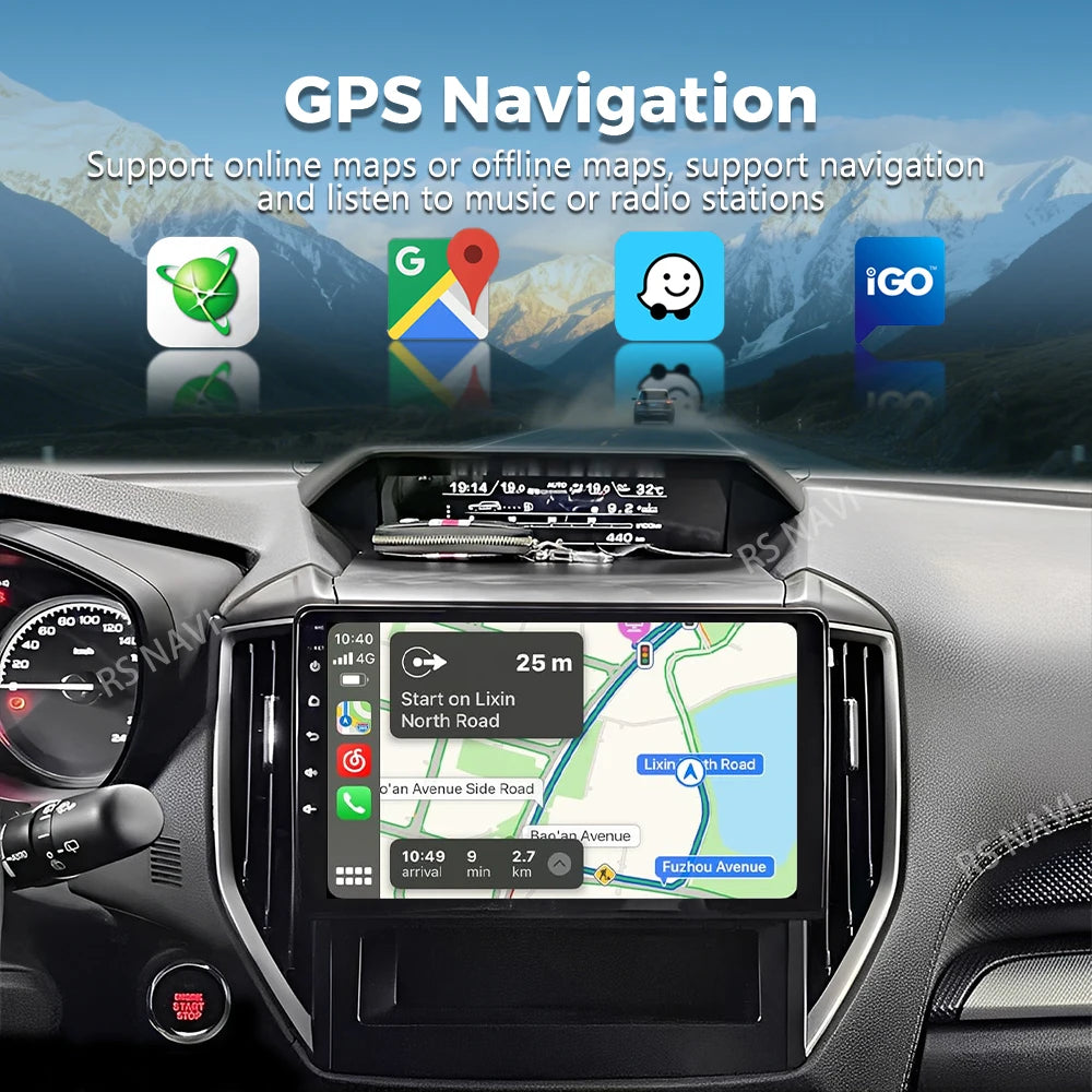 Android 16 For Subaru Forester 5 Impreza 5 2018 - 2023 2K QLED Stereo Car Radio Multimedia