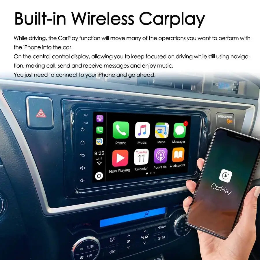 Auto Radio Audio Stereo Multimedia Player Head Unit Carplay Android 15 Screen Car GPS Navi