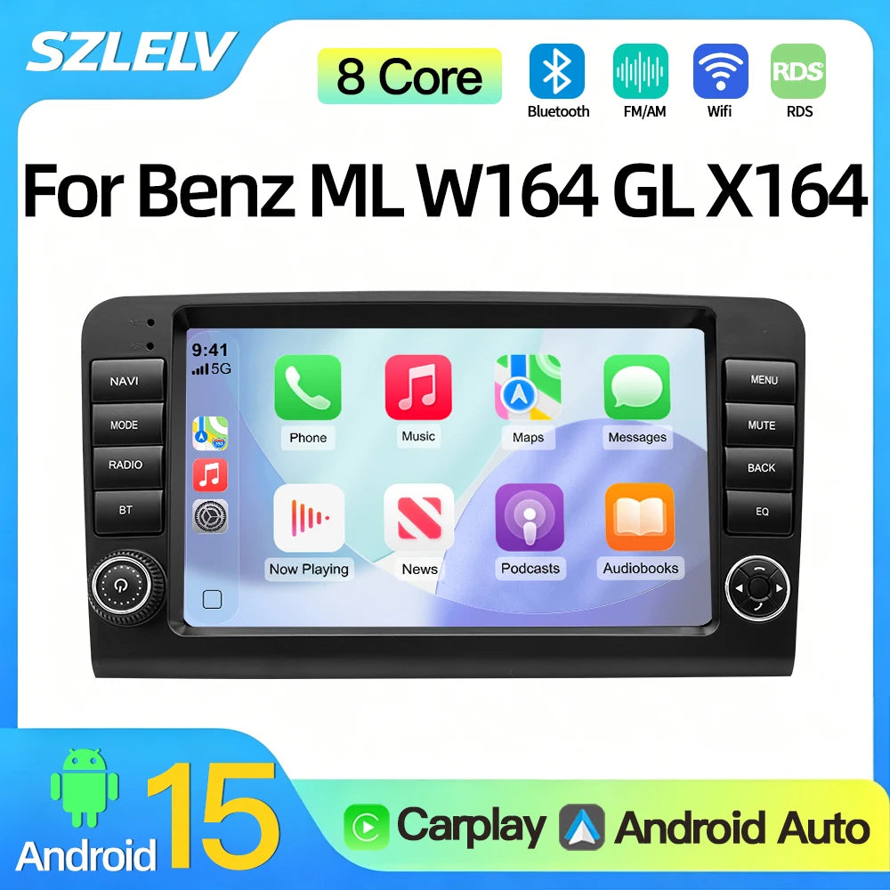 SZLELV Car Radio Multimedia For Mercedes Benz ML W164 GL Class X164 ML GL320 Player GPS Na