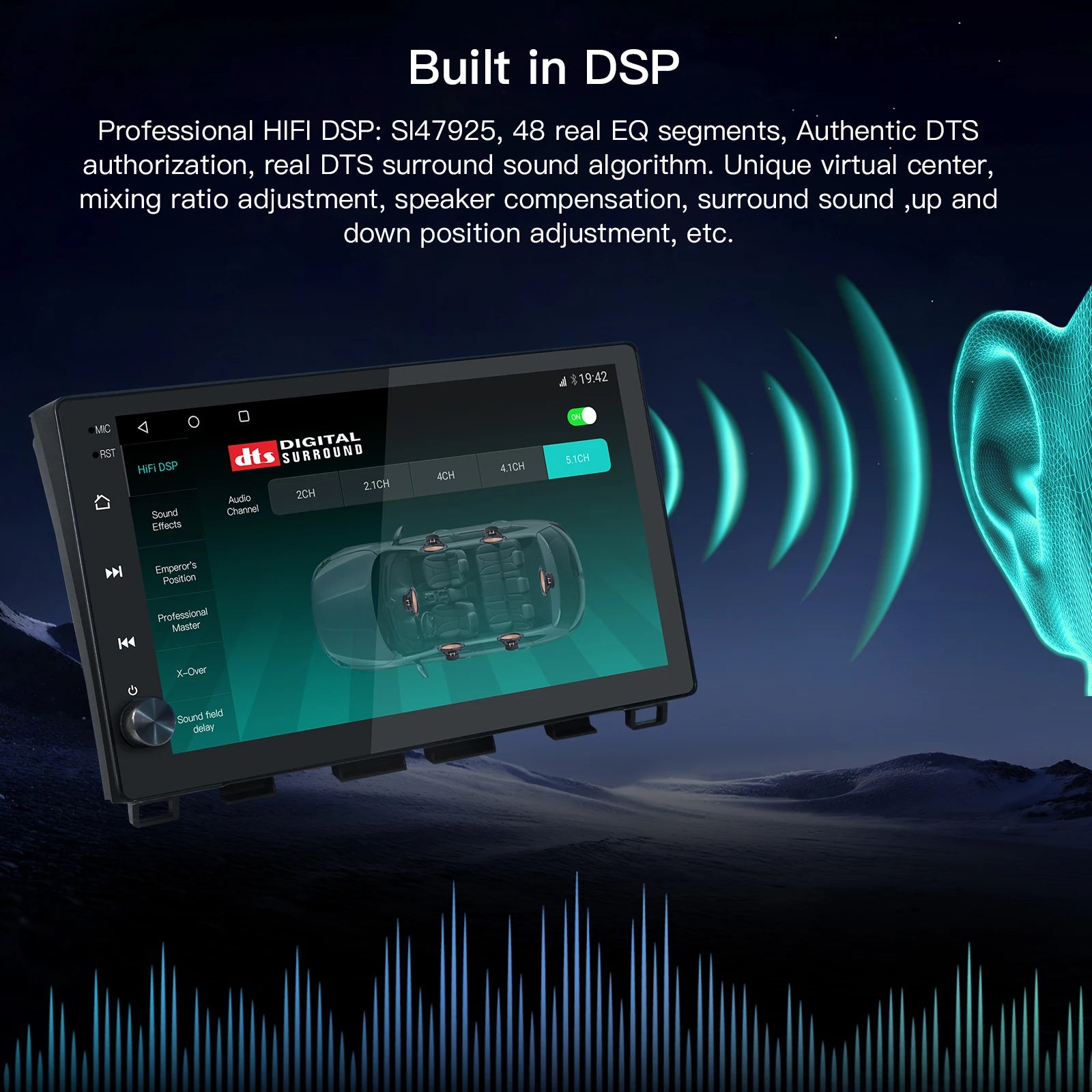 Carabc 10.2''Android 13 Car Stereo Wireless CarPlay Android Auto Car Radio Screen Upgrade