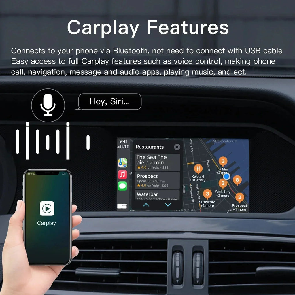 AUTOABC Wireless Carplay Suitable For Mercedes Benz A B C E CLA GLA GLK ML Sprinter NTG4.5 | AUTOKITSHOP
