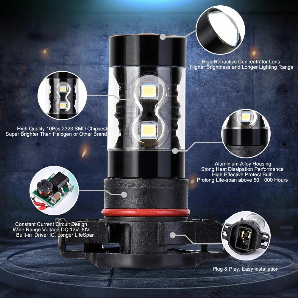 H4 H7 LED H9 H8 H11 9005 HB3 9006 HB4 Super Bright Car Fog Lights H1 H3 Led Bulbs DRL Bulb