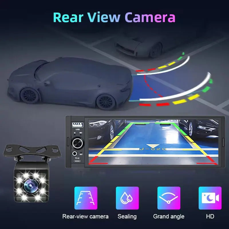 RSNAVI 6.86 Inch Universal 1 Din Car Stereo Radio MP5 Player Wireless Carplay Android Auto
