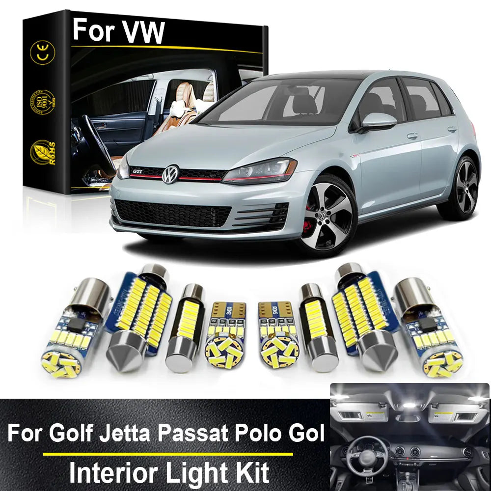LED Interior Light Kit for Volkswagen VW Golf 2 3 4 5 6 7 Jetta Bora Vento Passat B5 B6 B7 B8 CC Polo Gol G4 G5 G6 G7...