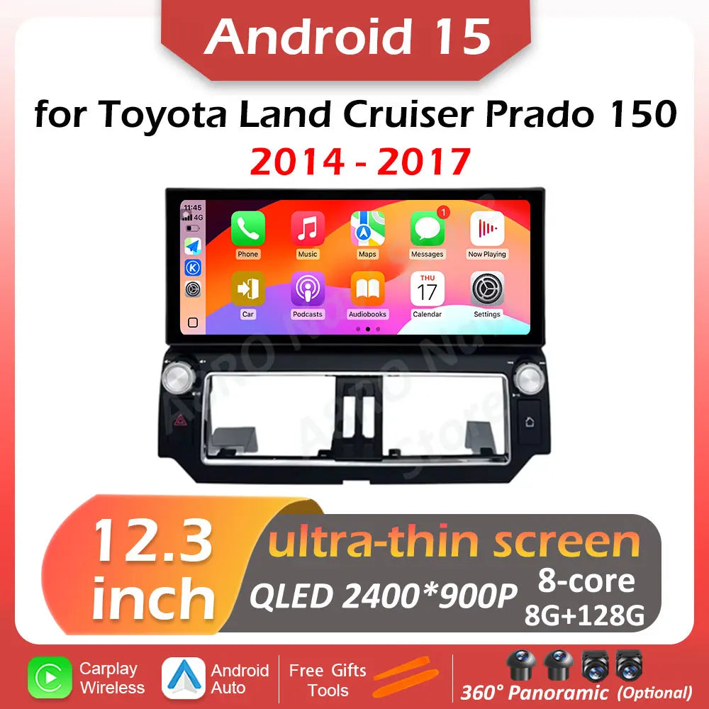 Intelligent System Android 15 for Toyota Land Cruiser Prado 150 2014 2015 2016 2017 Carpla | AUTOKITSHOP