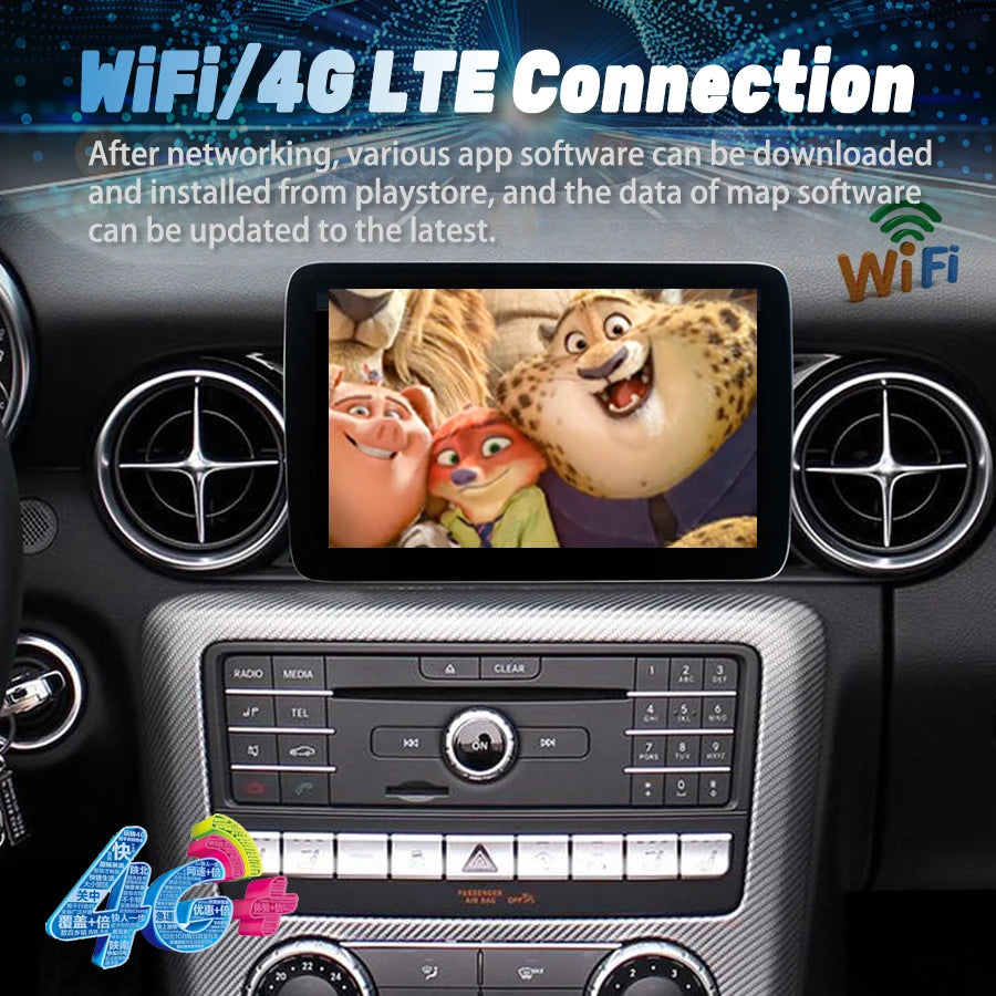 Android 13 Car Radio Screen For Benz SLC 43 AMG SLK SLC300 SLC200 SLC260 SLK350 SL350 R172