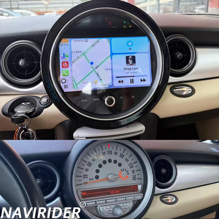 256GB Navigation Carplay For BMW Mini R56 2007-2010 Car Radio GPS WIFI Video Stereo Multim