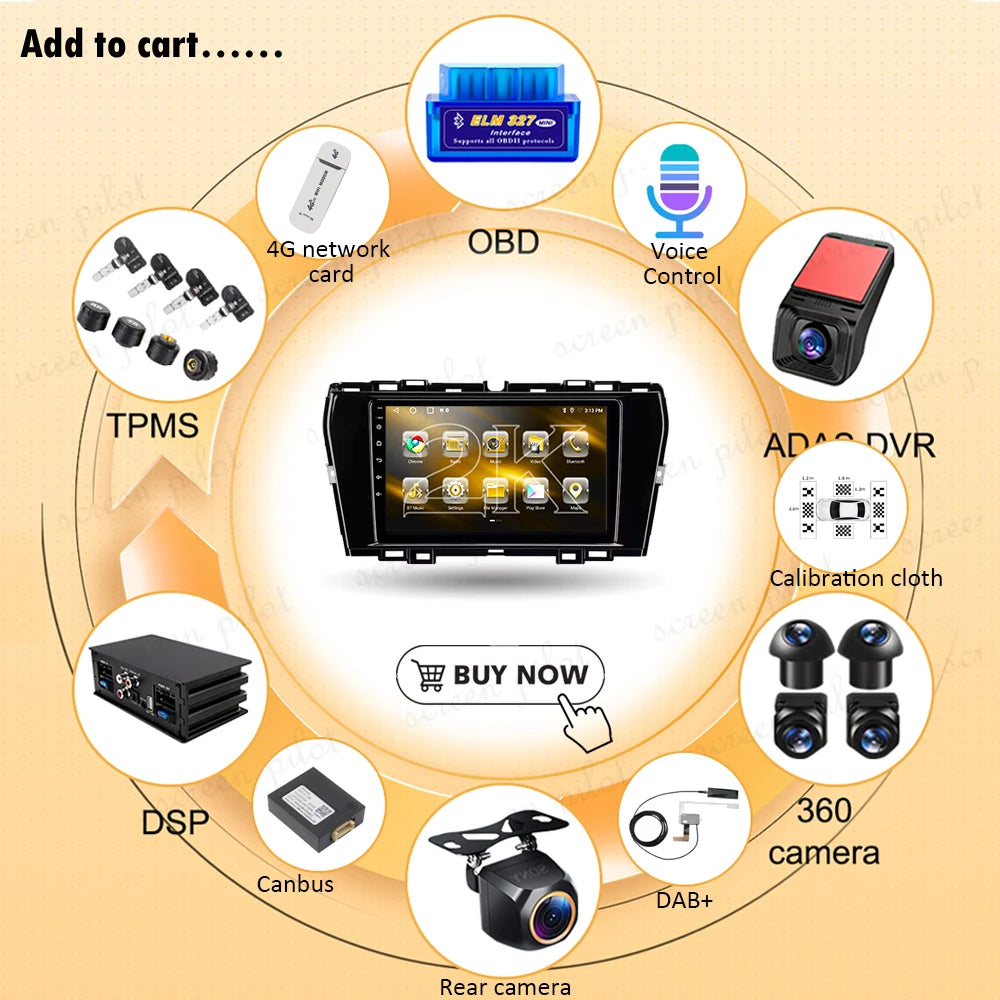 Stereo Head UnitCar Radio For Ssangyong Korando Tivoli 2019 2020 -2021 Android 16 Multimed | AUTOKITSHOP