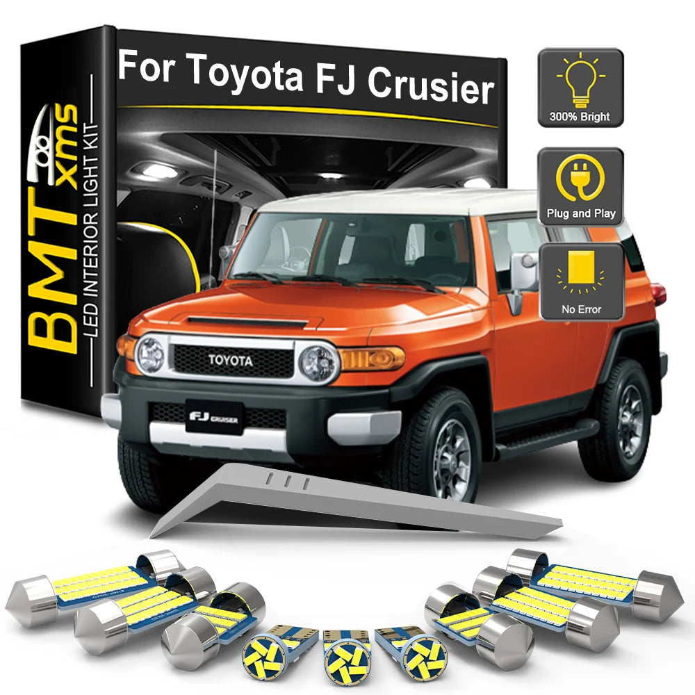 8-Piece LED Interior Light Kit for Toyota FJ Cruiser 2007-2011 - Canbus Dome Map Door Trunk Bulbs | AUTOKITSHOP