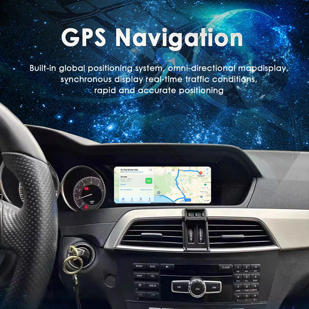 8.8 inch Android 14 For Mercedes Benz C Class W204 2011-2014 NTG 4.5 System 4G Car Radio D