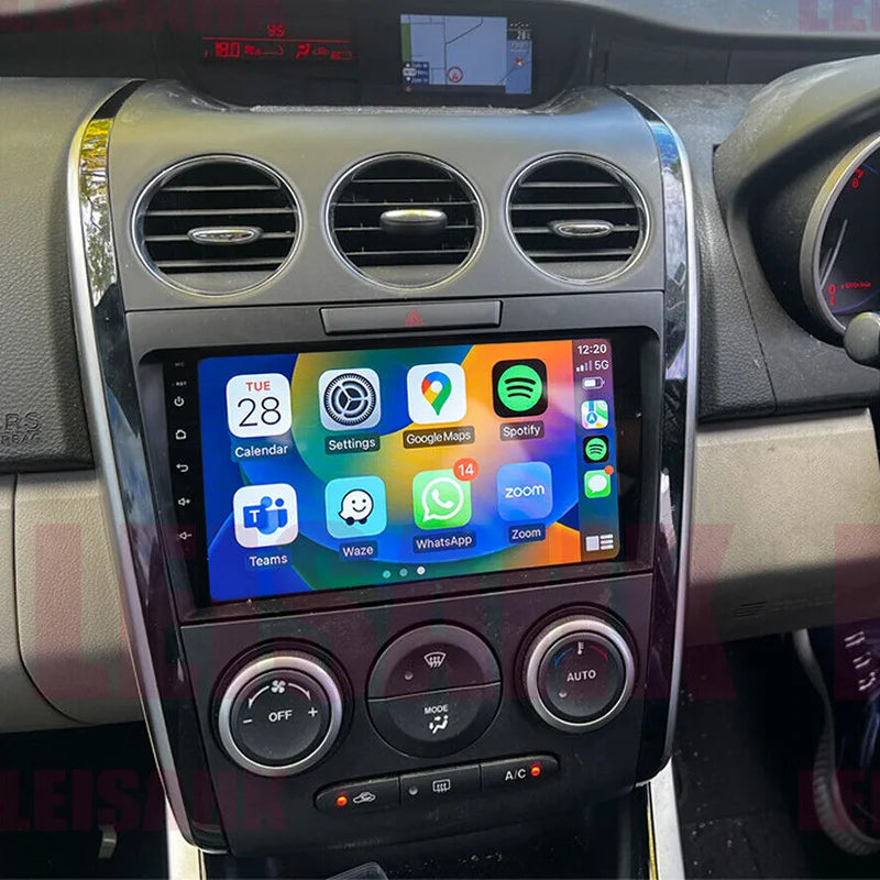 2 Din Car Android For 2008-2015 Mazda CX-7 9INCH frame Kit panel fascia cable harness adap