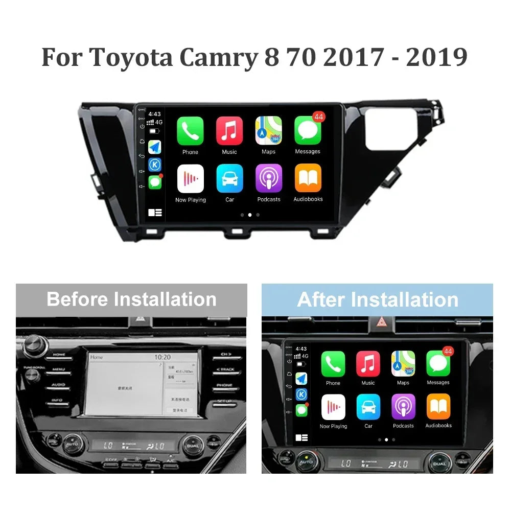 For Toyota Camry 8 70 2017 2018 2019 Android 14.0 Car Stereo Radio Navigation GPS Multimed