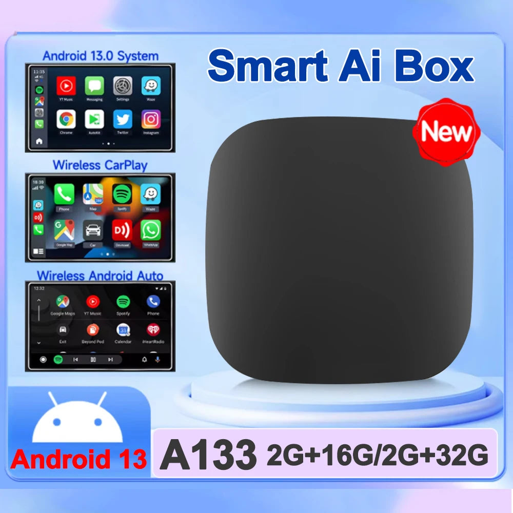 Android 13 New Carplay Ai Box Wireless Android Auto Wireless Carplay Adapter Box For Netfl